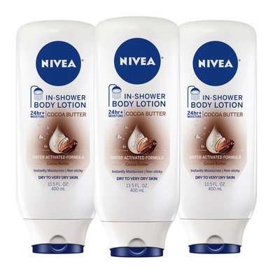 Nivea Cocoa Butter In Shower Lotion Water Activated In Shower Moisturizer For
