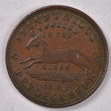 1837 Illustrious Predecessor / Executive Experiment - Hard Times Token HT#33