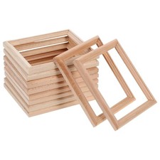 COHEALI Mini Picture Frames: 10PCS Dollhouse Wooden Miniature Photo Frames, U...