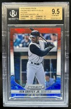 2014 Panini Prizm Ken Griffey Jr. Prizm Red White and Blue Pulsar #155 BGS 9.5