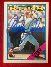 Chris Sabo 1988 Topps #98T Traded Cincinnati Reds SIGNED Autographed Card