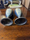 Quaker Sharker Salt And Pepper Shaker Set Silver Plate And Enamel — photo 6