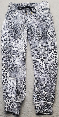 Skinnygirl Jogger Pants Womens XS Multi Snakeskin Print Stretch Drawstring Waist