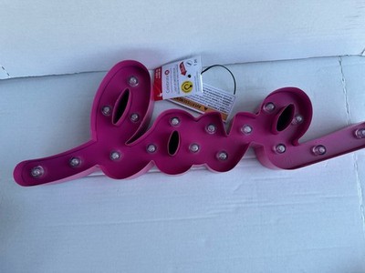 NWT Love marquee LED Light up Wall Tabletop Sign Celebrate it 20''x 2''x6.5 E7
