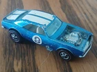 Vintage Hot Wheels redline Heavy Chevy 1968 Camaro Blue white interior
