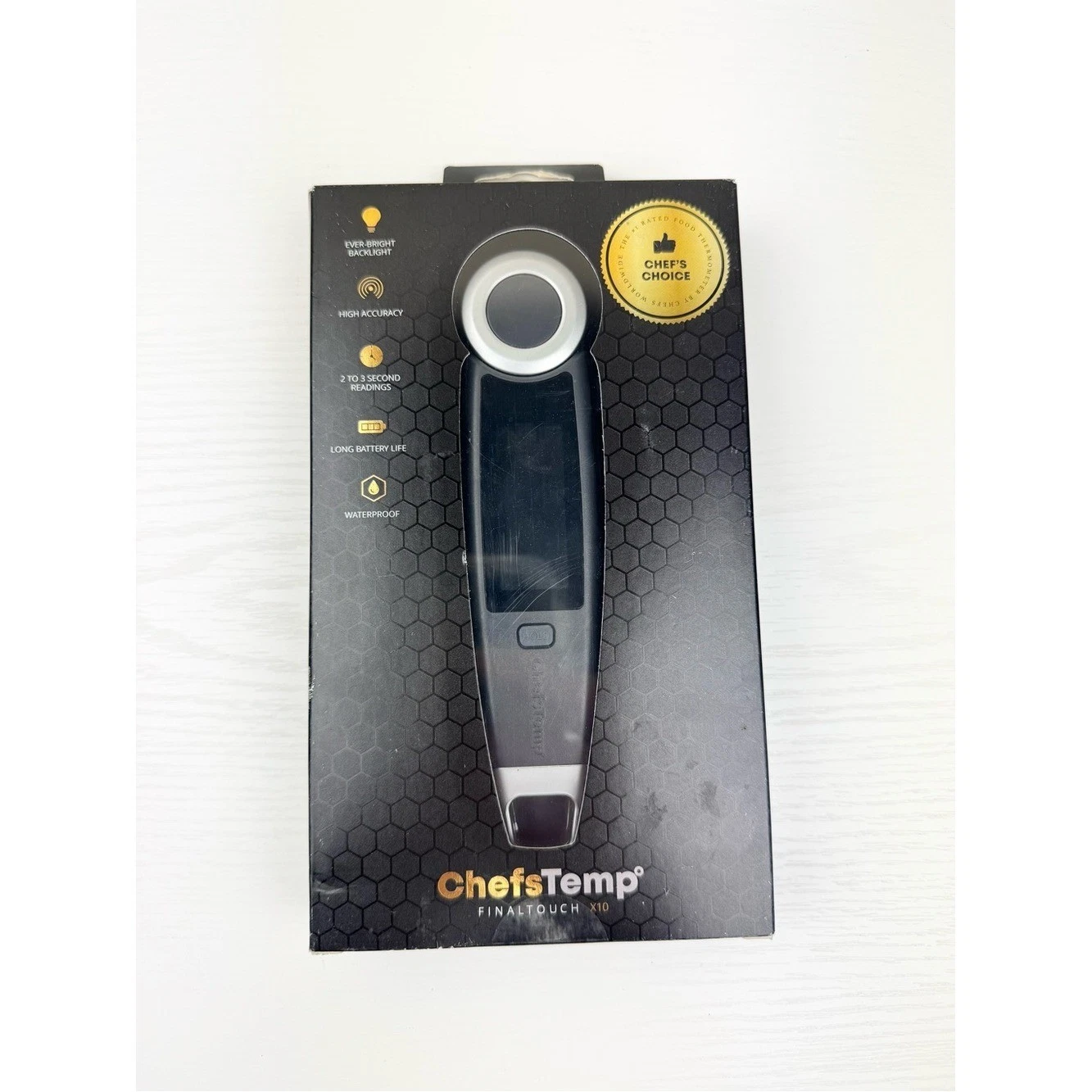 FinalTouch X10 Black Digital Instant Read Thermometer Kitchen Tool Meat Temp