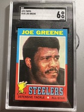 1971 TOPPS FOOTBALL #245 MEAN JOE GREENE RC SGC 6 HOF ROOKIE Pittsburgh Steelers