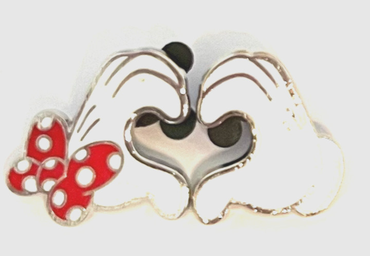 Lot of 2 Disney Pins - Mickey and Minnie Heart Hands