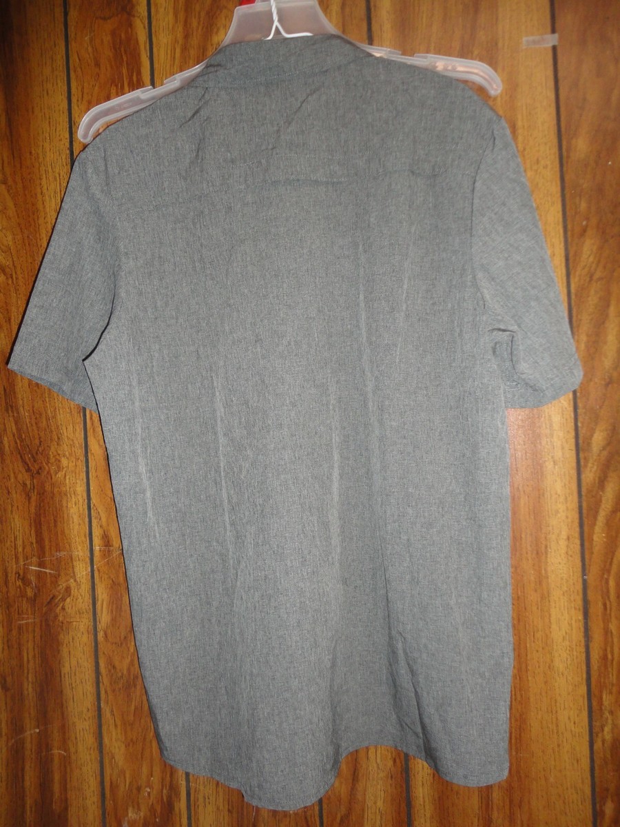 zx Zeroposure travel shirt Medium Hthr Slt zip pocket MSRP $70.00