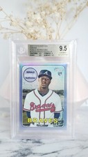 2018 Topps Heritage Ronald Acuna Jr SP RC Chrome Purple Refractor BGS 9.5 GemMt!
