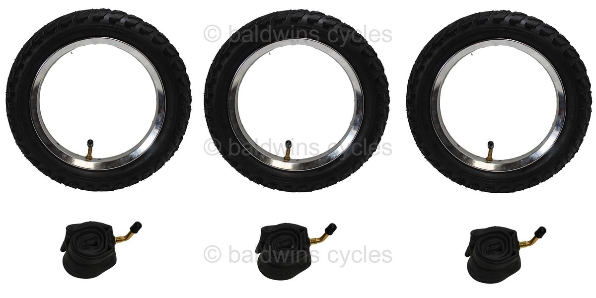 x Out N About Nipper PUNCTURE PROTECTED Off Road Pram Tyres Tubes Set