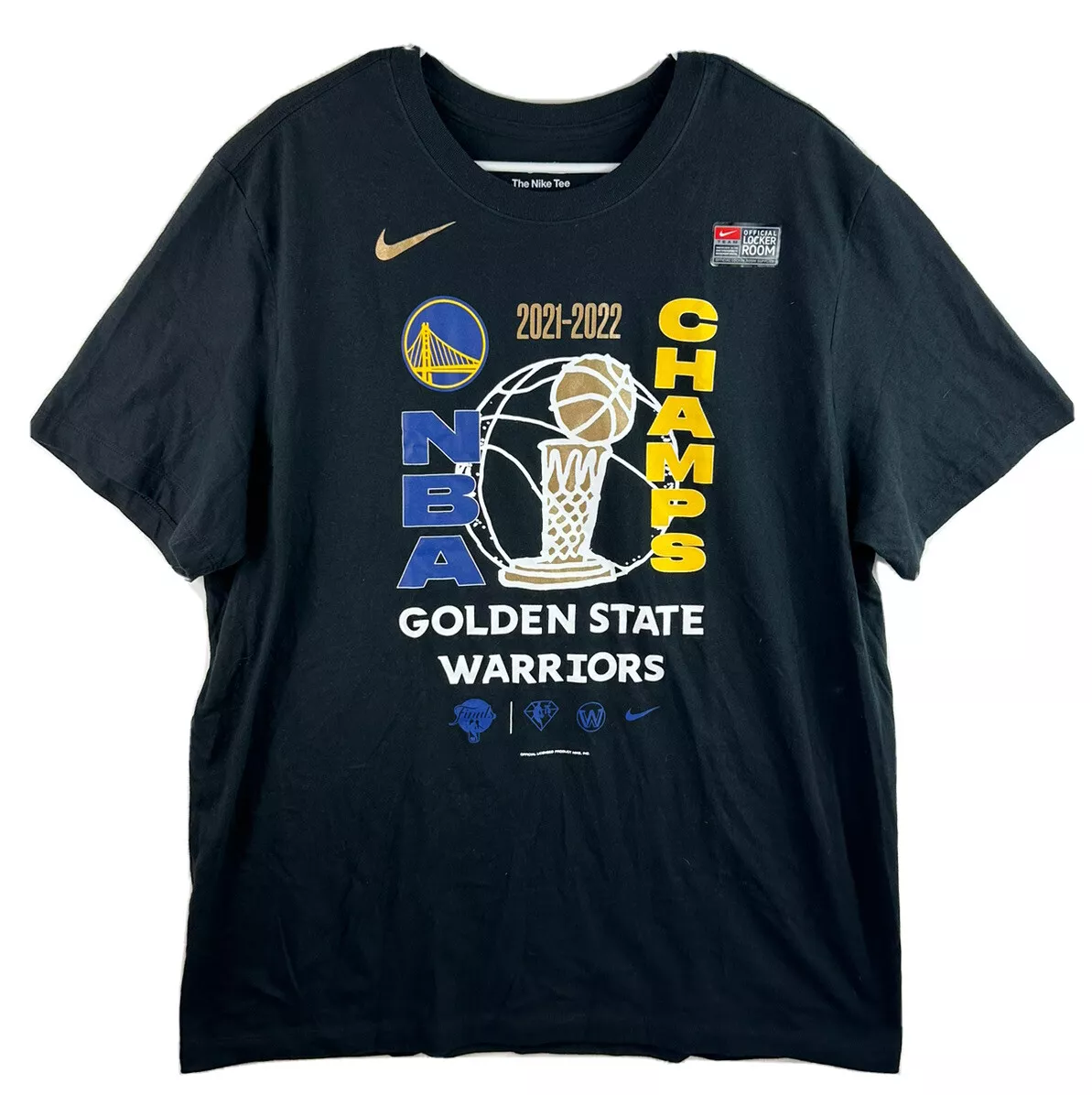 Golden State Warriors Nike NBA Finals 2022 Celebration Locker Room T-Shirt  - Mens