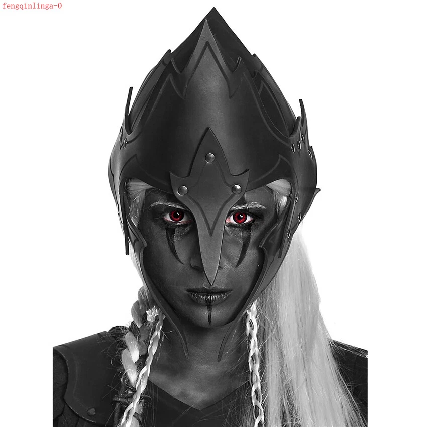 Europa Medieval Caballero De Colección PU Armadura Casco Juegos con disfraces Disfraz Accesorios Casco Máscara Foto 3 de 4