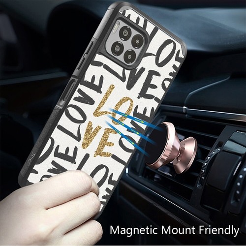 For REVVL 7 Pro 5G Tough Strong MetKase Magnet Mount Friendly Case Cover Love - Picture 2 of 5
