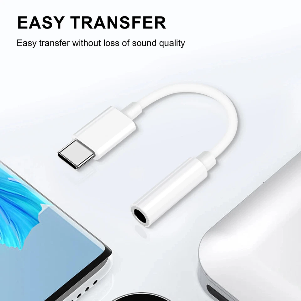 Cable dongle adaptador conector auxiliar USB-C a 3,5 mm Fit Google Pixel 8 7 6 Pro Foto 2 de 2