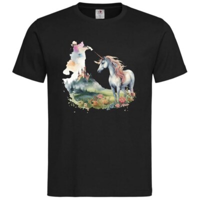 T-Shirt Einhorn Fabelwesen Pferd Märchen Unicorn Kuscheltier Traumland 402274s