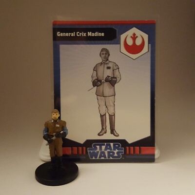 General Crix Madine w Card 3/40 IE SWM Star Wars Miniatures WotC RPG Legion Mini