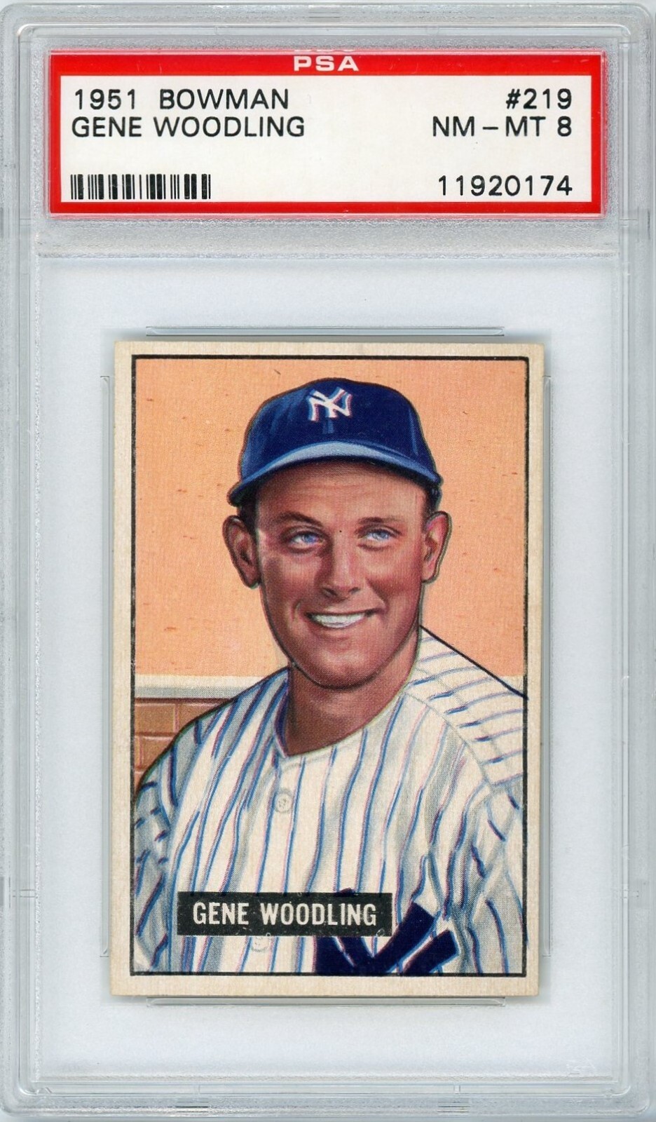1951 Bowman Gene Woodling #219 PSA 8 P1381