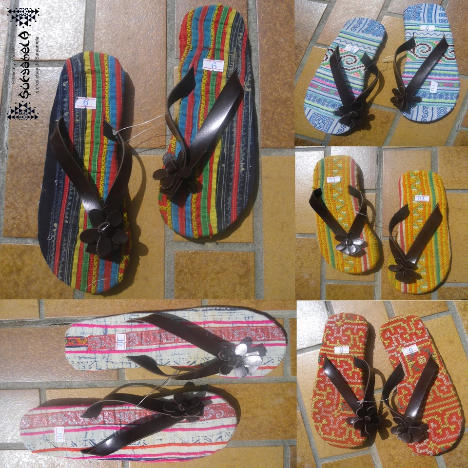 Ethno Tribal hippie Sandale sandals goa indien inde psy Hill Tribe uv 34 38 38,5 - Bild 1 von 2
