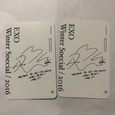 EXO Baekhyun Winter Special Album 2016 For Life Photocard Type A B