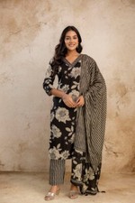 Indian Women Top Kurti Pant Dupatta Set Bollywood Designer Ethnic Salwar Kameez