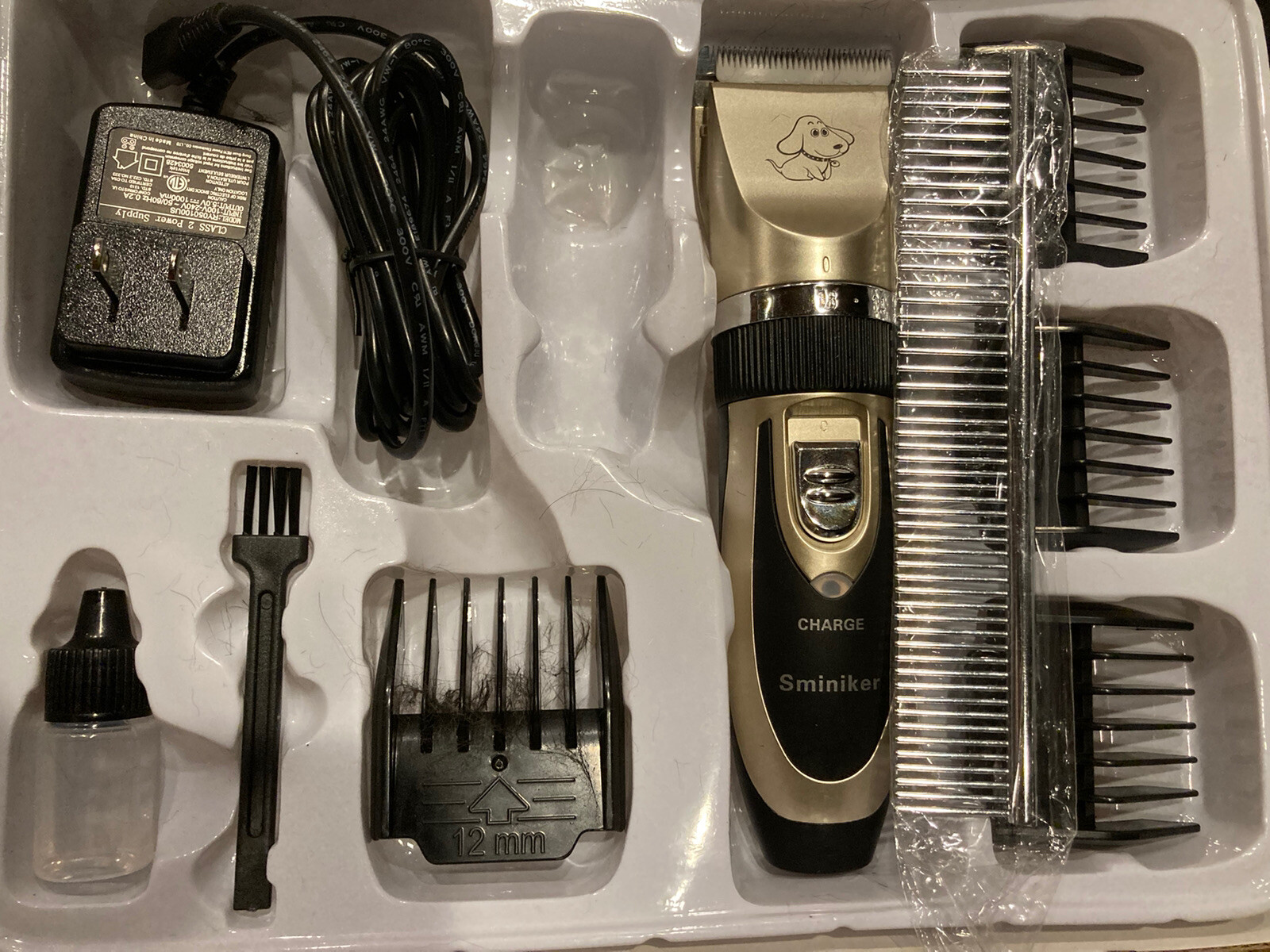 Sminiker Professional Rechargeable Cordless Pet Grooming Clipper Kit