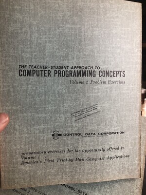 Vintage Computer Manual Book Computer Programming Concepts Control Data B 1963