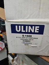 lot of 950+ Plus Uline S-1688 cert of Compliance Enclosed 6 X 11 
