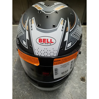 Bell RS7 Pro Helm, 61 cm - Stamina Grey, FIA Approved, FHR Posts - *Scratched*