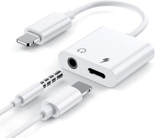 Adattatore cuffie per iphone【 Certificato MFi 】 2 in 1 da iphone a jack 3,5 m