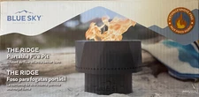 Blue Sky Outdoor Living Ridge Portable Steel Fire Pit, Firewood or Wood Pellet B