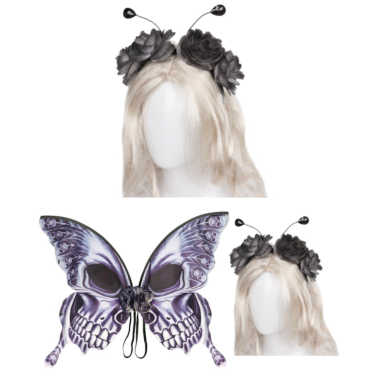 Schmetterling Kostüm Für Damen - Rock, Haarreif & Spitzenmaske Für Karneval & Cosplay