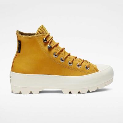 Converse Chuck Taylor All Star High Top Leather Lugged Boots Gold
