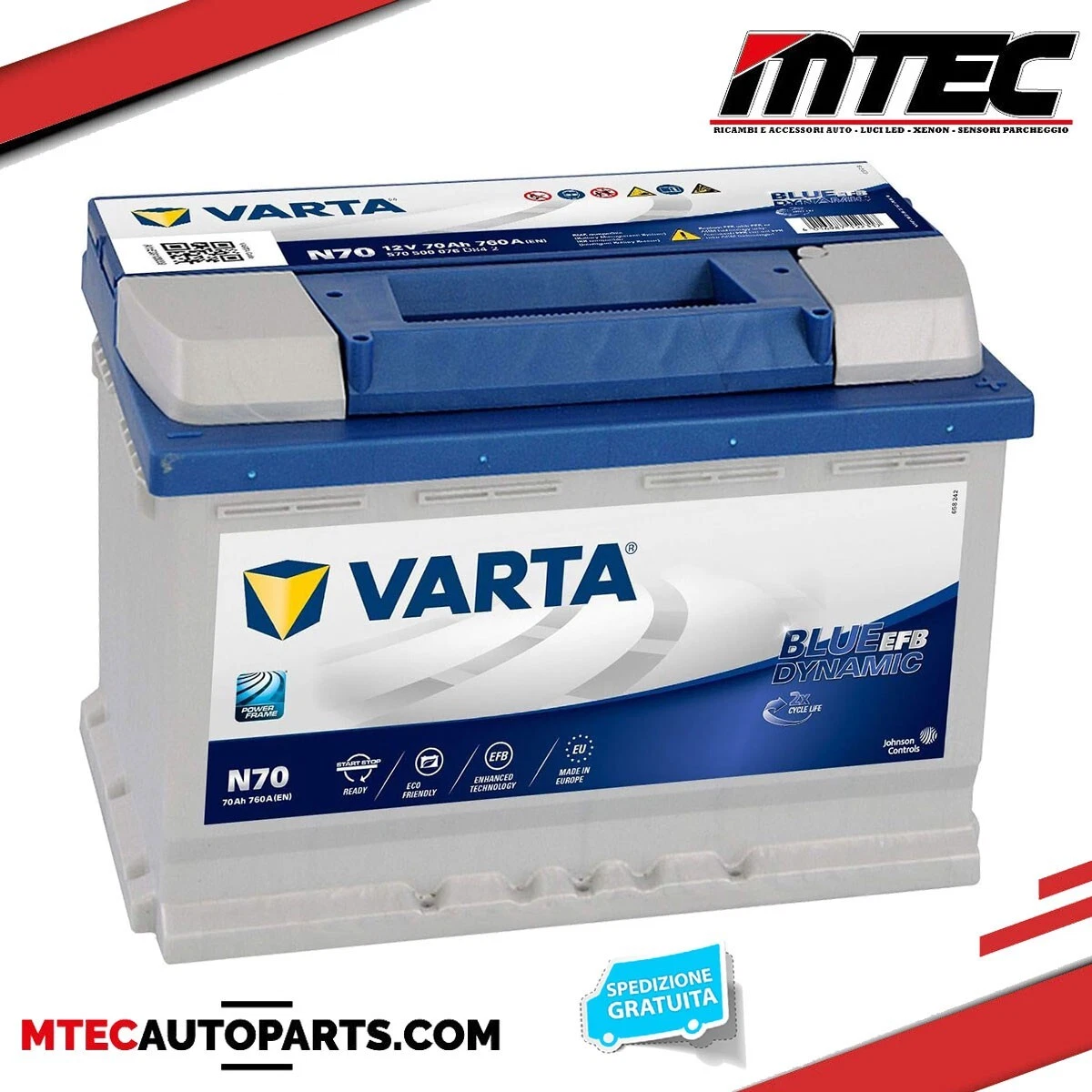 Autobatterie Varta 12V 70AH 720A EFB LB3 Batterie