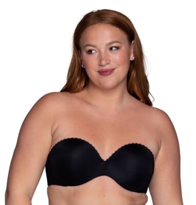 Vanity Fair Women s Gel Touch Strapless Push Up Bra- Convert 5 Ways - Black- 36C