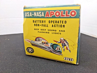 【昭和30年代】昔のマスダヤ　ブリキ　U.S.A.-NASA APOLLO箱無し Vintage 1960's Modern Toys Japan USA NASA Apollo Space Ship