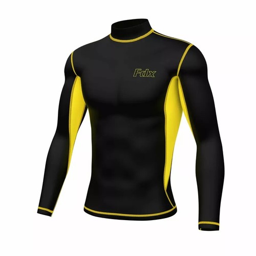 Men's Super Thermal Compression Armour Base Layer Long sleeve Cold Wear Top - Picture 5 of 9