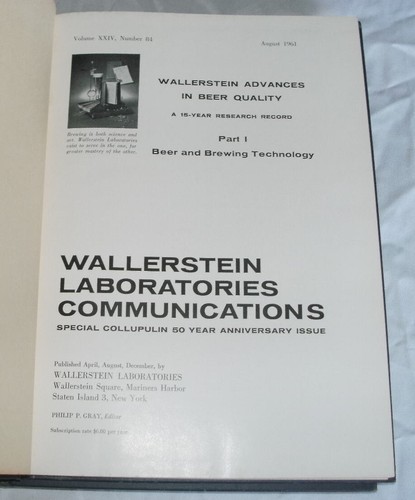 Wallerstein Avancées dans la Qualité de la Bière - 2 Vols - Laboratoire de Brassage et Technologie - Photo 3/14