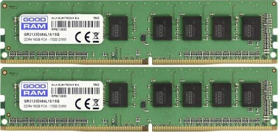 GOODRAM Arbeitsspeicher Kit 2x 16GB PC DDR-4 RAM CL19 SR 32GB GR2666D464L19