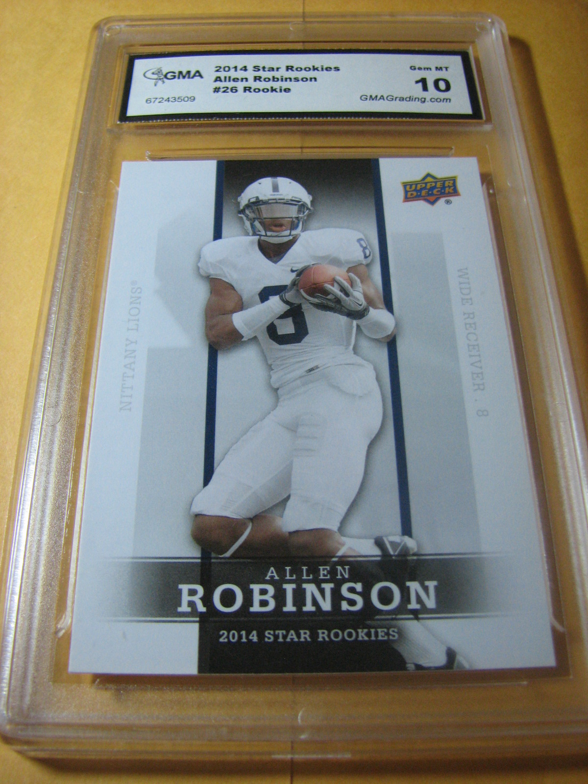 ALLEN ROBINSON JAGUARS 2014 UPPER DECK STAR ROOKIES RC # 26 GRADED 10