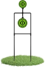Double Spinner Shooting Targets,3/8"Thick Auto Reset Steel Target for .44 Magnum