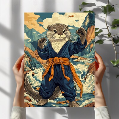 Otter im Anime Style Poster Schöne Wanddeko Dekoration