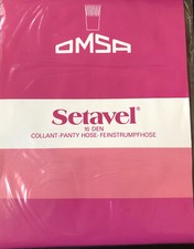 1 Collant Omsa Vintage Setavel Tuttonudo Sexy 16 Den. Mis. 4 Col.Blu Scuro/Nero