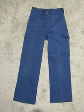 Vtg 80s/90s CUB SCOUT PANTS Youth Size 12x23 Blue Cargo Pockets Uniform BSA Boy