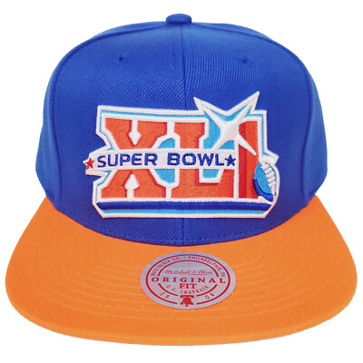 Super Bowl XLI Mitchell & Ness NFL Snapback Hat Cap 3D Logo Blue Orange NWT