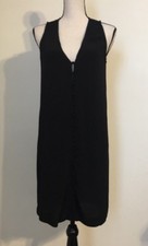 NEW Madewell Heather Button-Front Dress SizeXS J2211 In Black