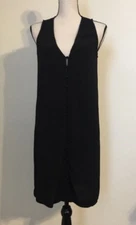 NEW Madewell Heather Button-Front Dress SizeXS J2211 In Black
