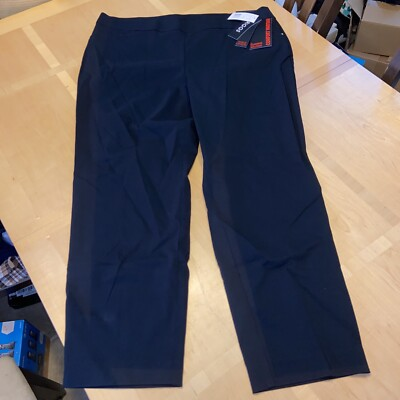 #ad #ad Briggs Pull On Pants 18 Black Women’s Ankle Length Slimming $24.99