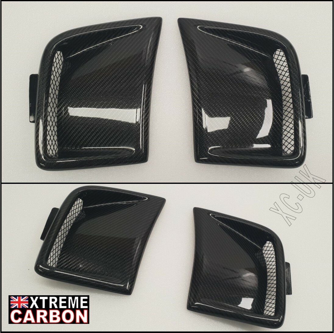 Carbon Front Bumper Vents Air Intakes FOR Subaru Impreza GRB STI