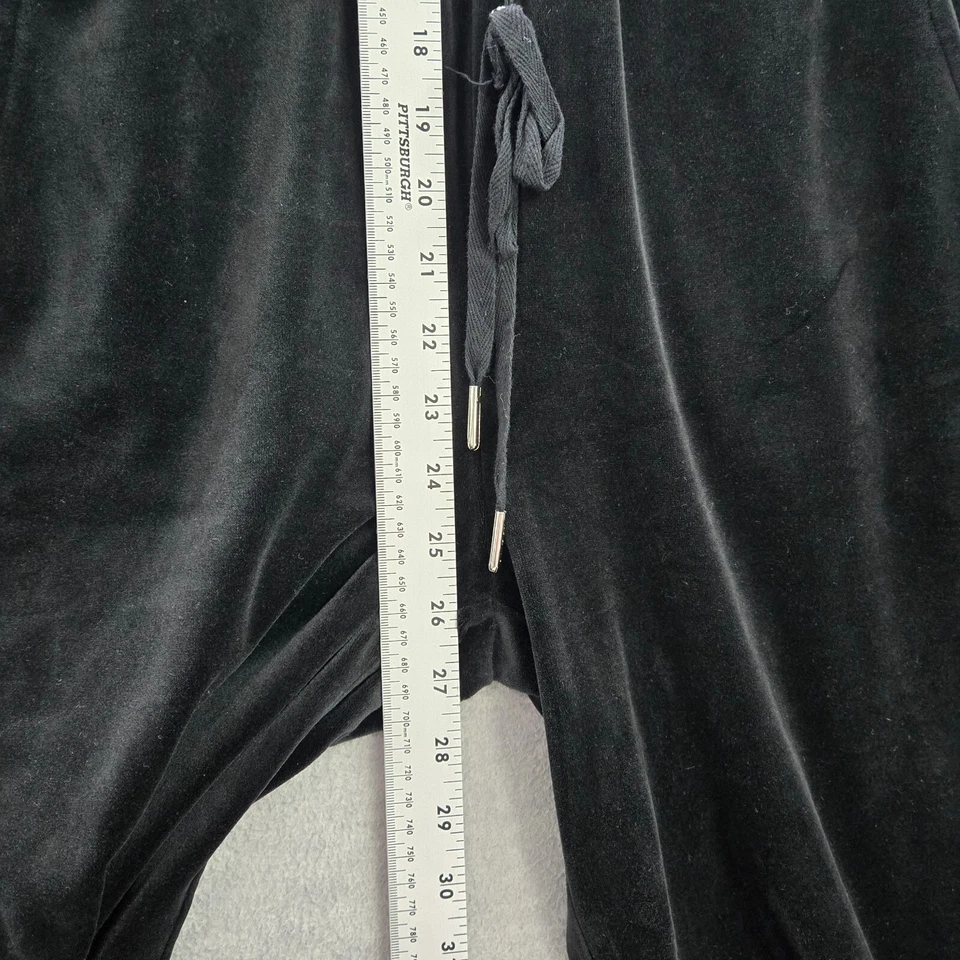 Mono Juicy Couture Mujer XS Negro Terciopelo Manga Larga Logo Poliéster LEER Foto 3 de 4